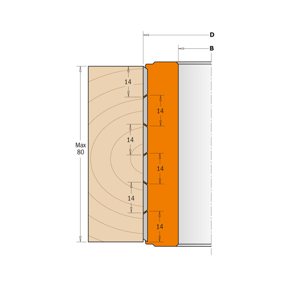 CMT Freză elicoidală Industrială 62x80x30 Z12