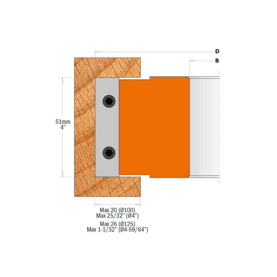CMT Freză industrială de fălțuit 100x19.05