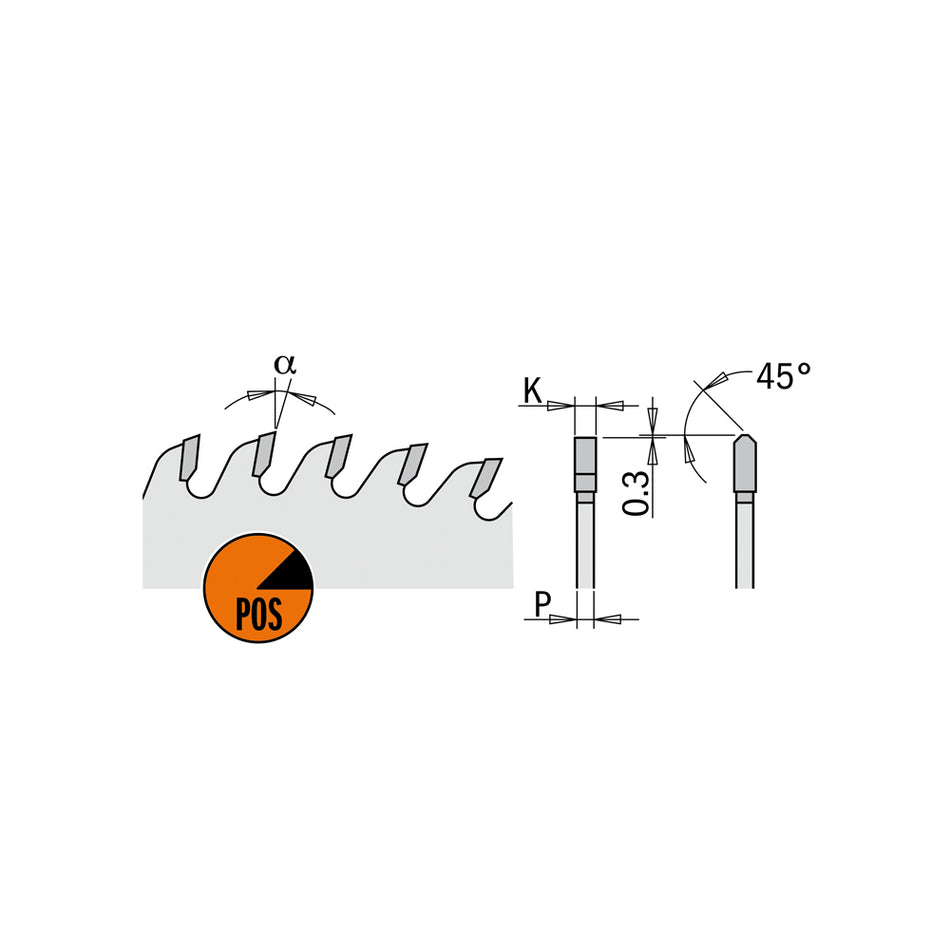CMT Pânză circulară pentru tăiere materiale neferoase și plastic D=450/500 B=30