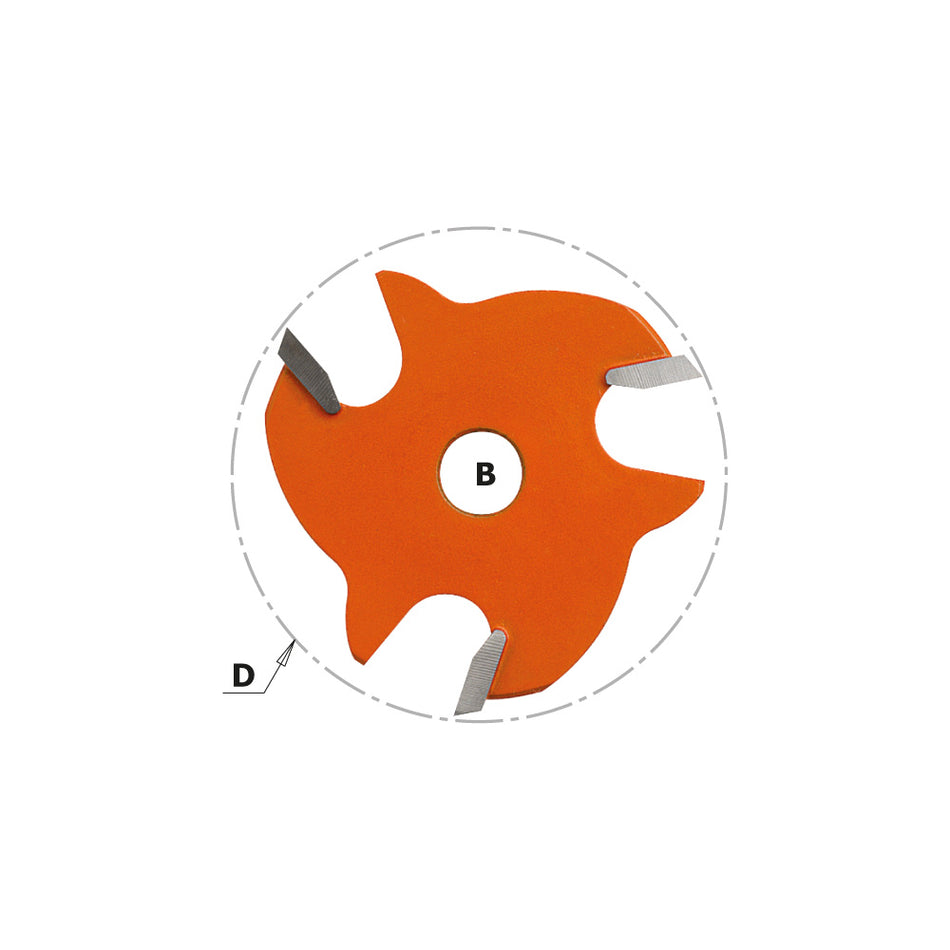 CMT Disc din carbură pentru frezat caneluri, I=1,5-6,4; B=8