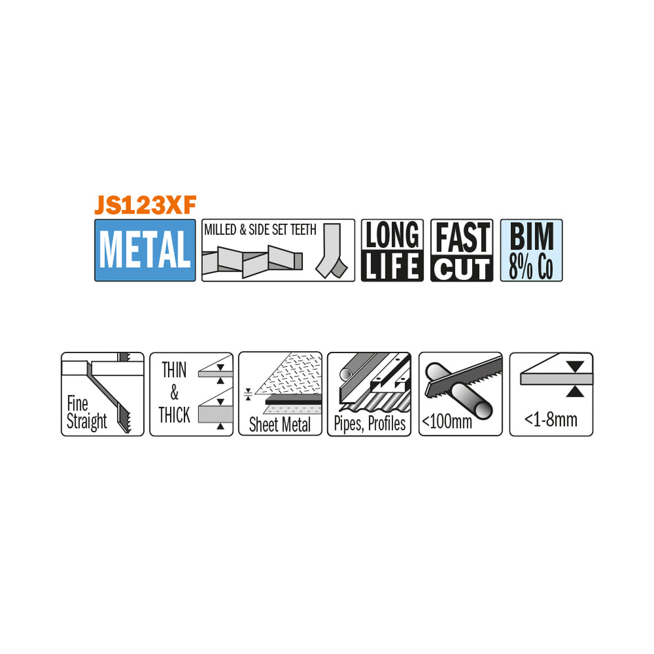 CMT Pânză de fierăstrău sabie industrial pentru tăierea tablei I = 130x19   JS123XF-5