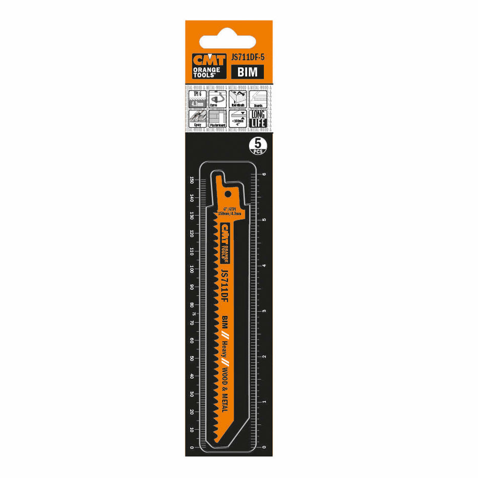 CMT Pânză de fierăstrău sabie industrial pentru lemn, metal, plastic I = 130x12    JS711DF-5