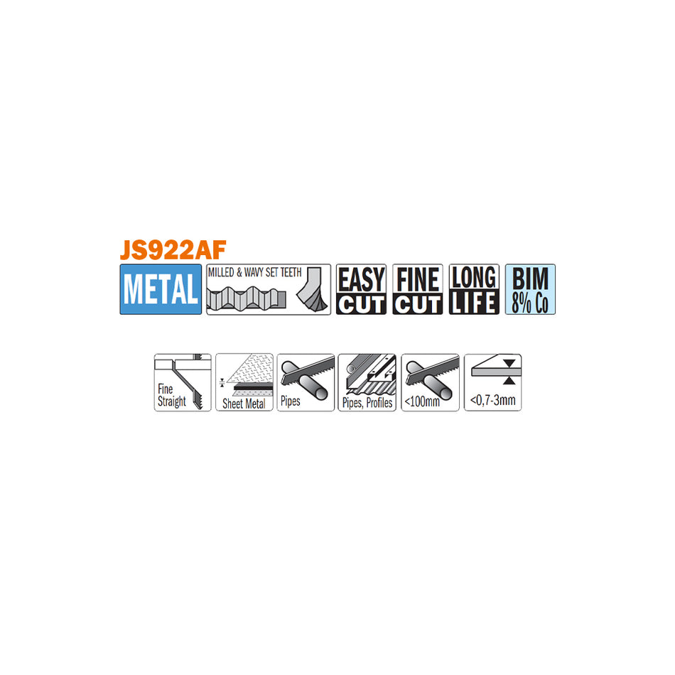 CMT Pânză de fierăstrău sabie industrial pentru tăierea tablei I = 130x19  JS922AF-5