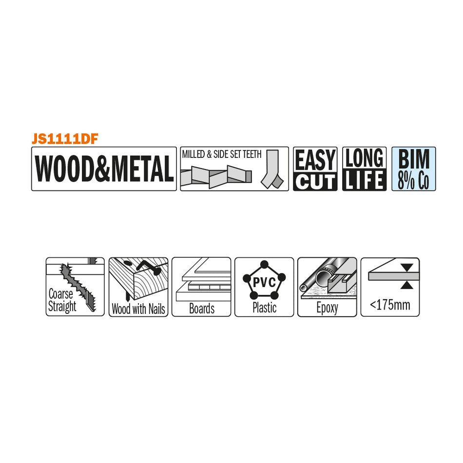 CMT Pânză de fierăstrău sabie industrial pentru lemn, metal, plastic I = 205x19