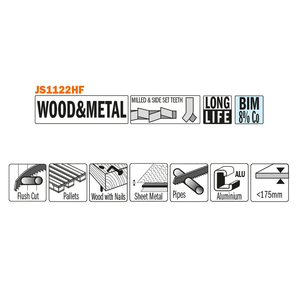 CMT Pânză de fierăstrău sabie industrial pentru lemn și metal I = 205x19