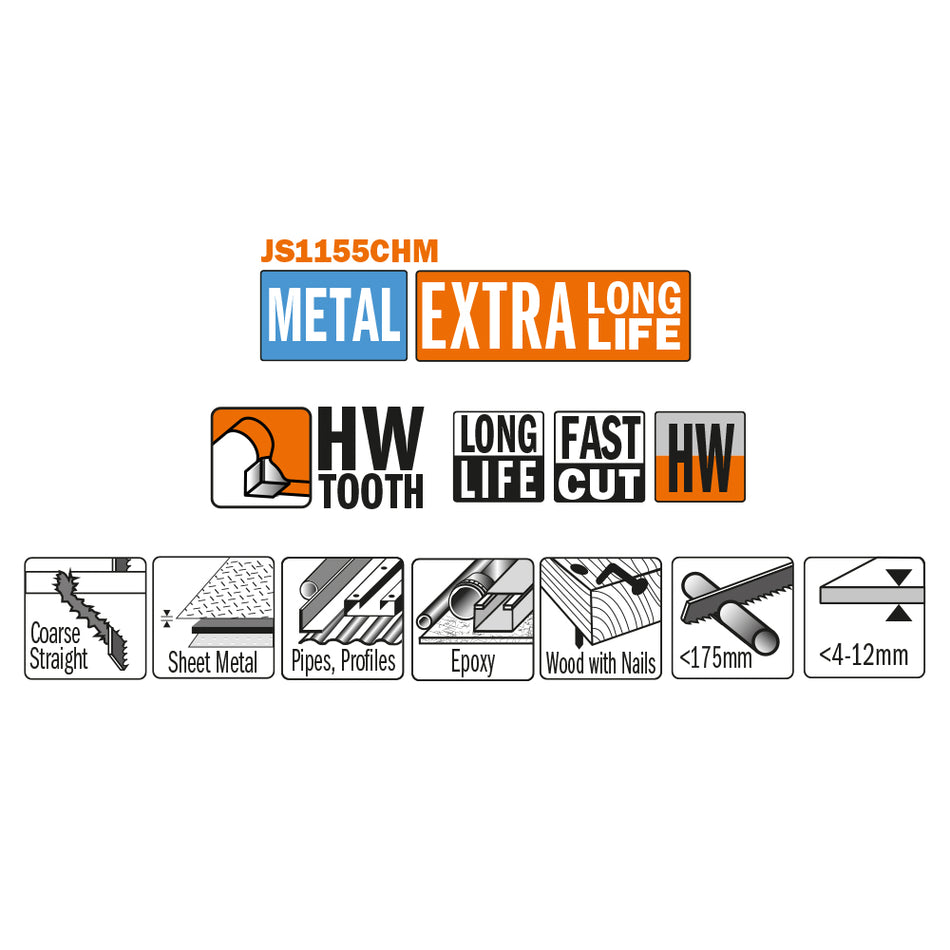 A tăia lemn cu cuie sau metal    JS1155CHM-3