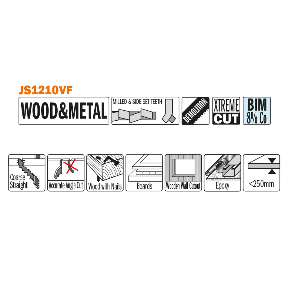 CMT Pânză de fierăstrău sabie industrial pentru lucrări de reparare și demolare I = 280x22   JS1210VF