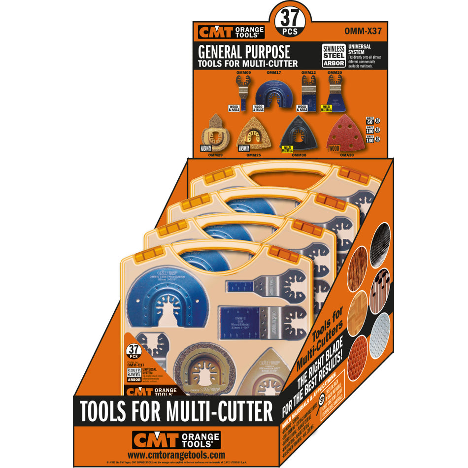 CMT OMM-X37 Set de scule din 37 de piese cu fixare UNIVERSALĂ