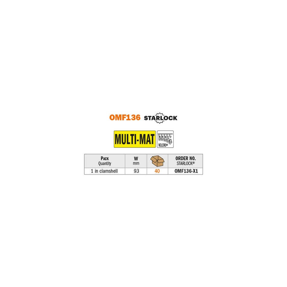 CMT OMF136-X1 Talpă de șlefuit velcro delta de 93 mm - 1 bucată