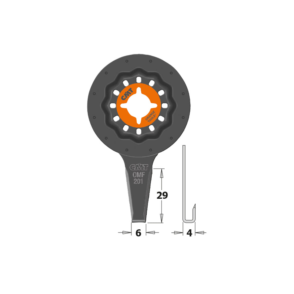 CMT OMF201-X1  lamă de crestare curbată 4x11x16 mm - 1 bucată