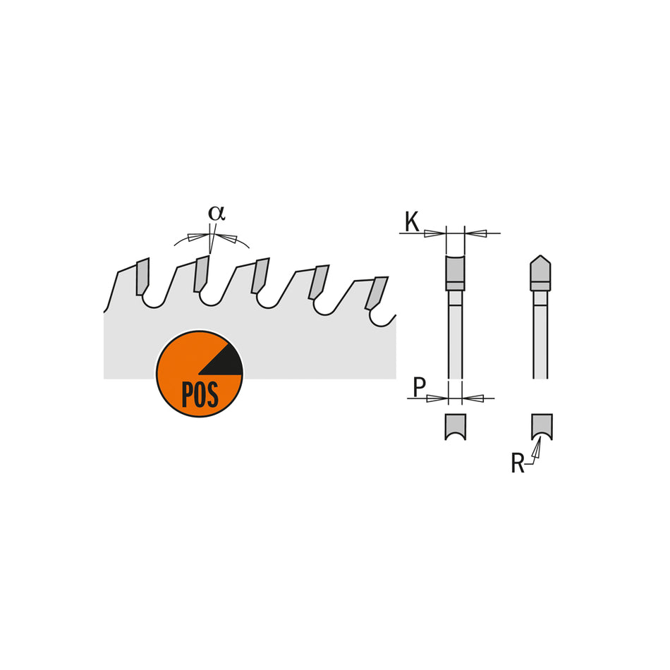 02. CMT Pânză circulară cu dinți de holcher pentru plăci laminate si tăieri fine D=220-303 B=30