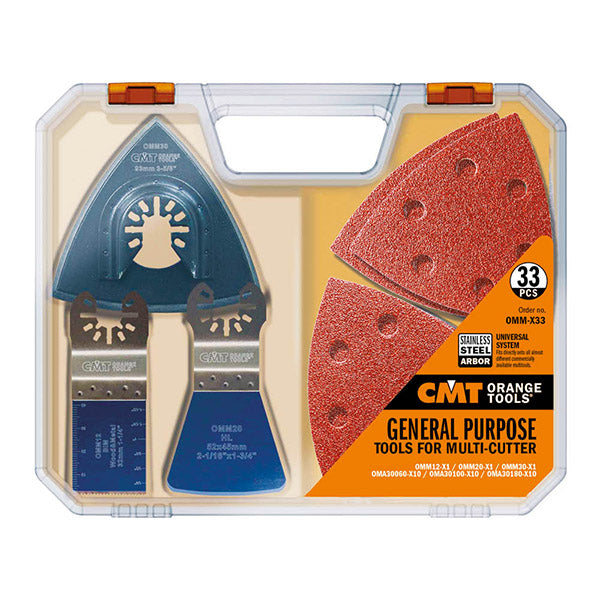 CMT OMM-X33 Set de scule din 33 de piese cu fixare UNIVERSALĂ