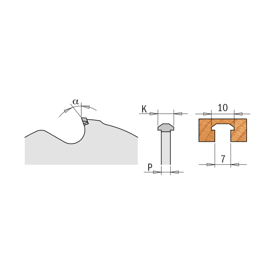 CMT Disc pentru frezat locaș lamello P-System 100.4x22 Z3       240.601.04