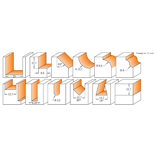 Set de 13 freze cu cutiuță     800.505.11