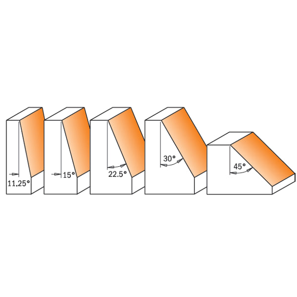 CMT Set de freze pentru teșire și frezare în unghi, cu rulment               836.501.11