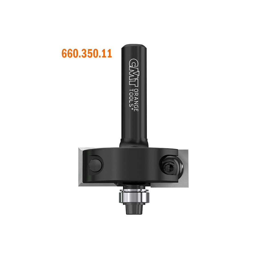 CMT Freză pentru falț cu plăcuțe amovibile și rulment, IxH=12x12,7; S=6,35-12,7