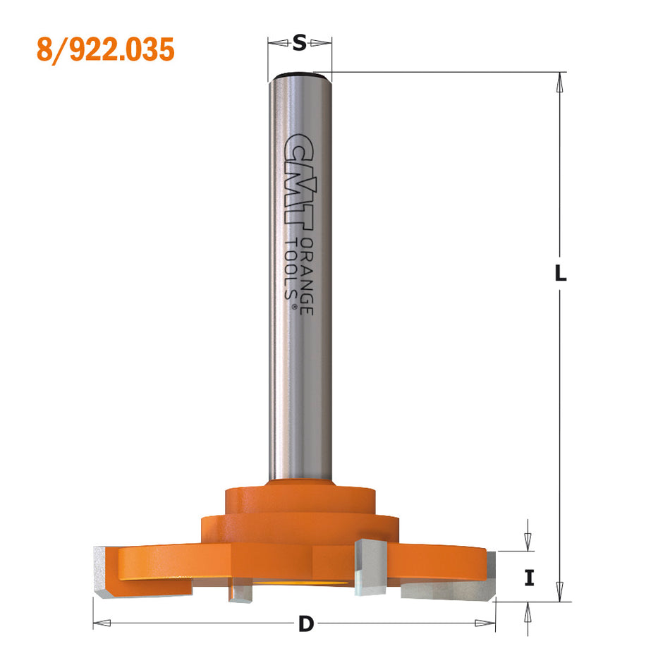 CMT Freză pentru planare blaturi acrilice, S=8-12,7