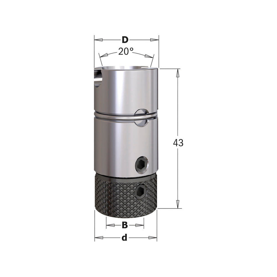 Mandrine cu eliberare rapidă pentru mașini de găurit D=20 mm   360.201.00