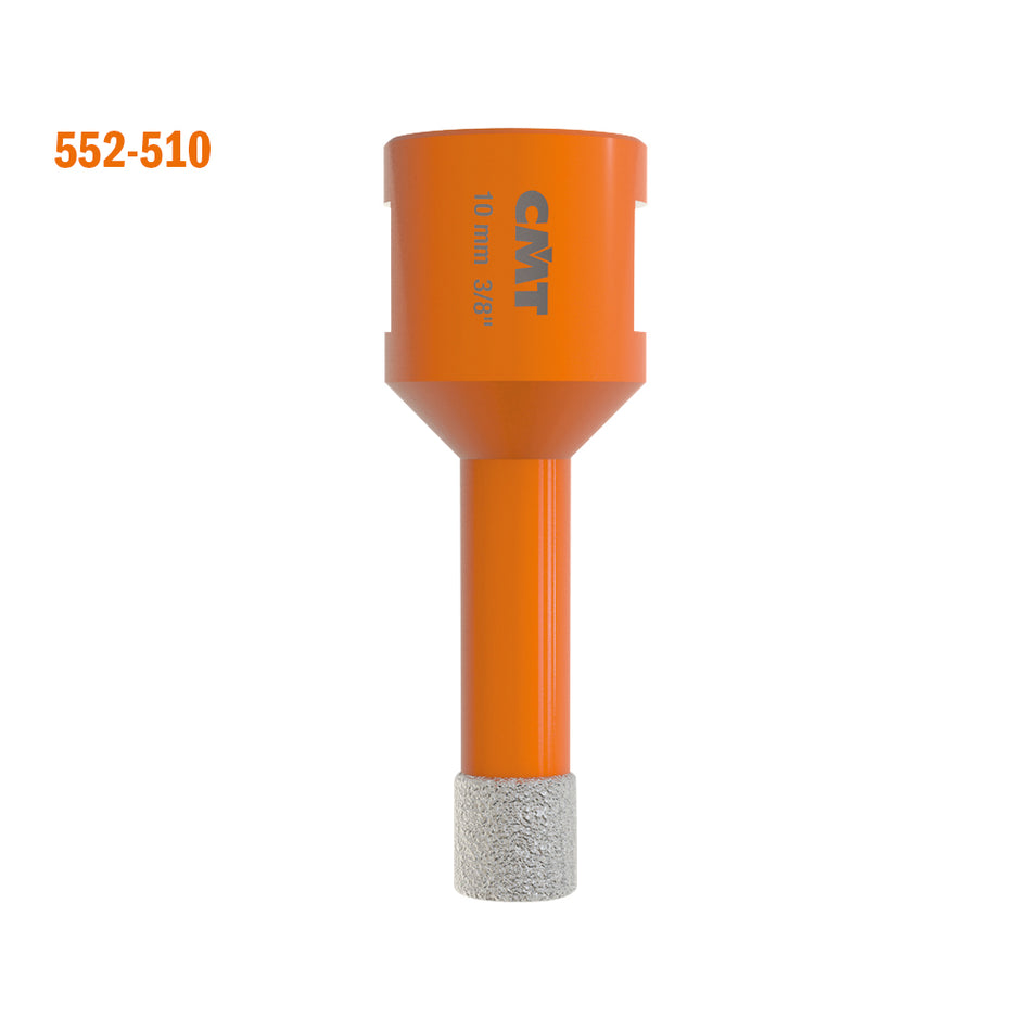 CMT Carotă diamantată de 6-68 mm pentru tăiere uscată cu coadă filetată