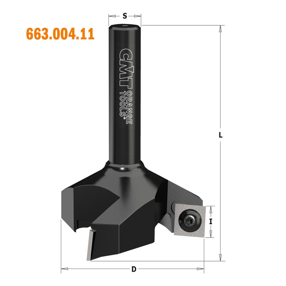 CMT Freză de curățare și planare cu cuțite amovibile, D=60, S=12   663.004.11