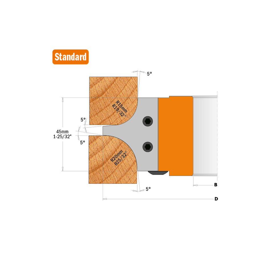 CMT Freză de rotujire industrială 132x30
