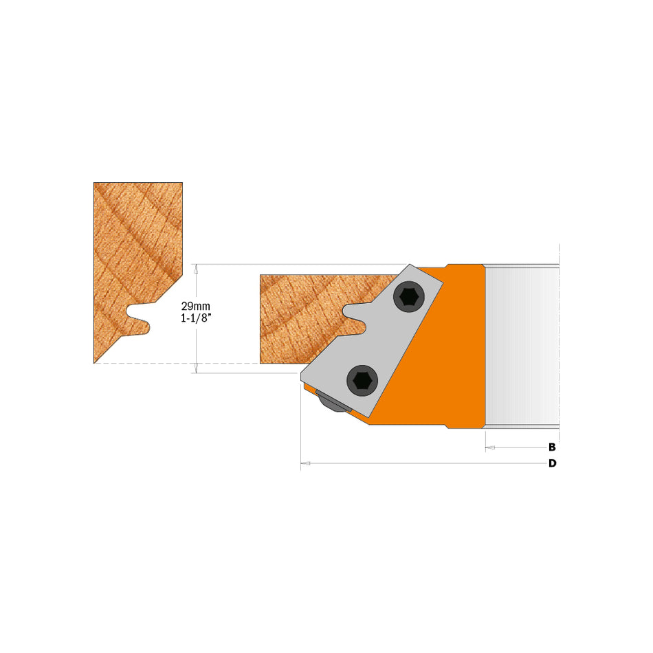CMT Freză industrială pentru îmbinat la 45° 140x30 Z2